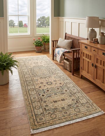 Light Green Amina Runner Rug