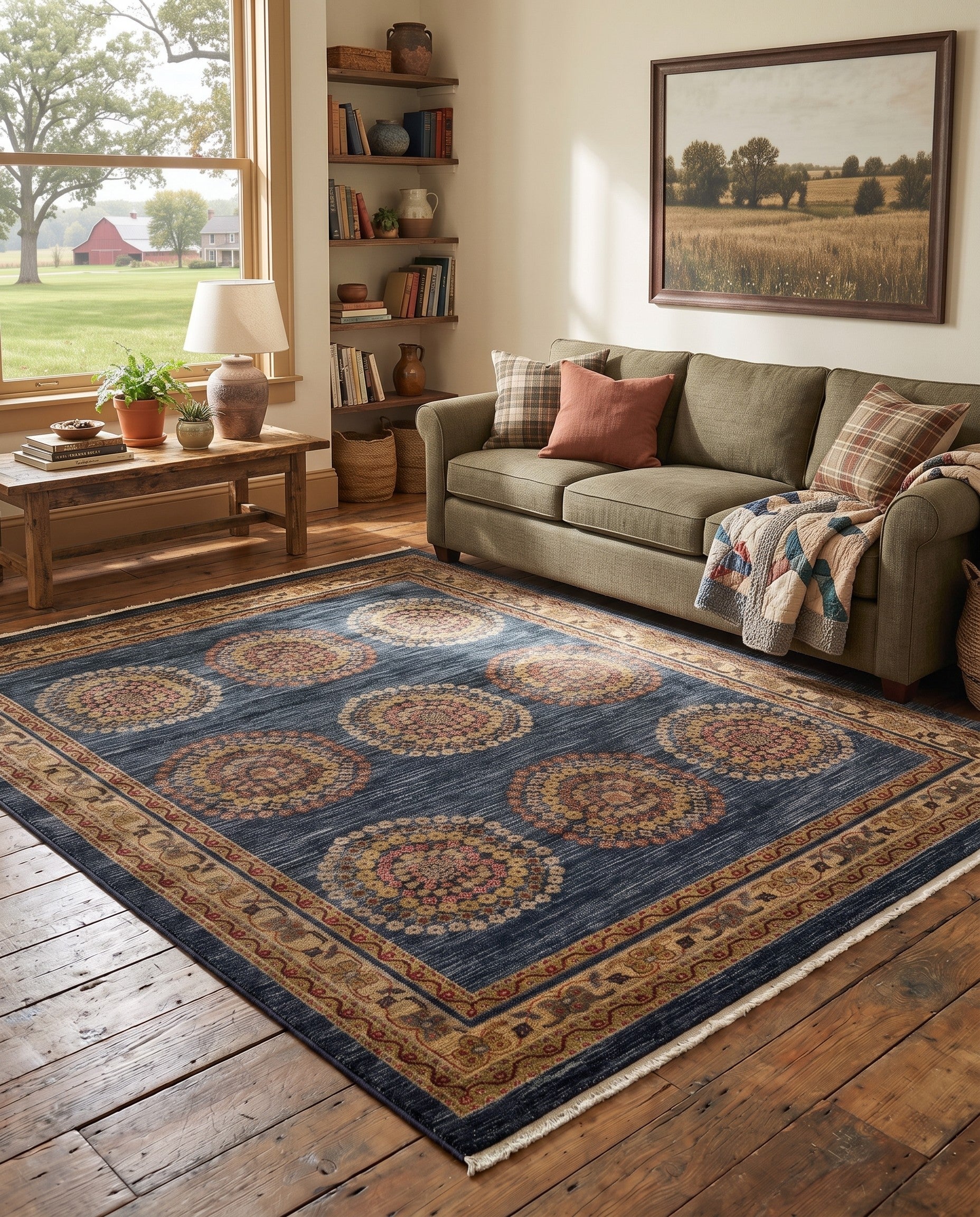 Blue Kashkuli Gabbeh Rug