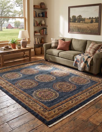 Blue Kashkuli Gabbeh Rug
