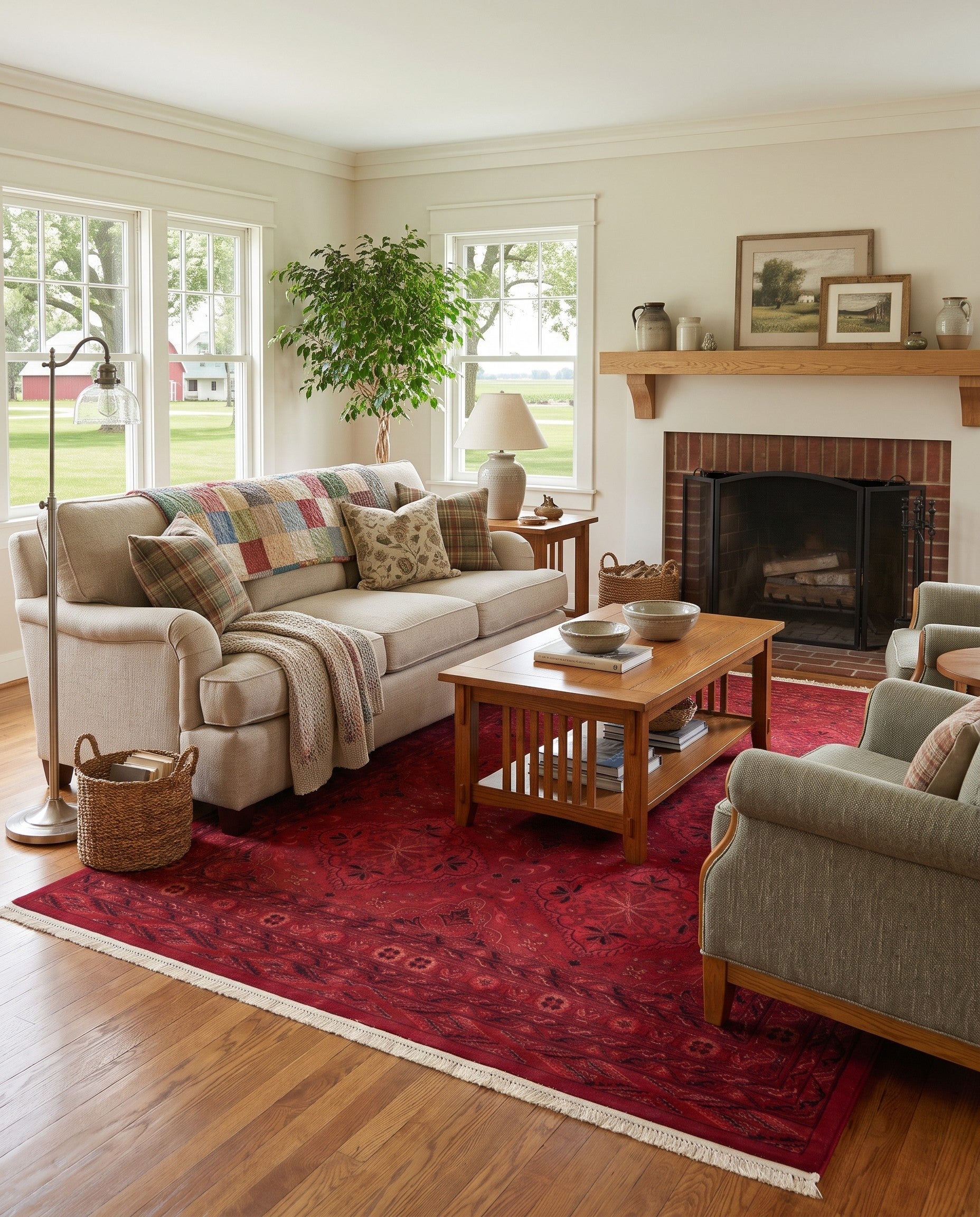 Red Bokhara Rug