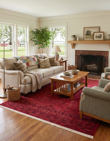 Red Bokhara Rug
