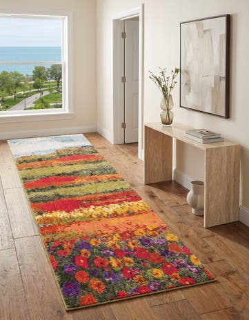 2' 2 x 6' 9 Washable Hyacinth Runner Rug