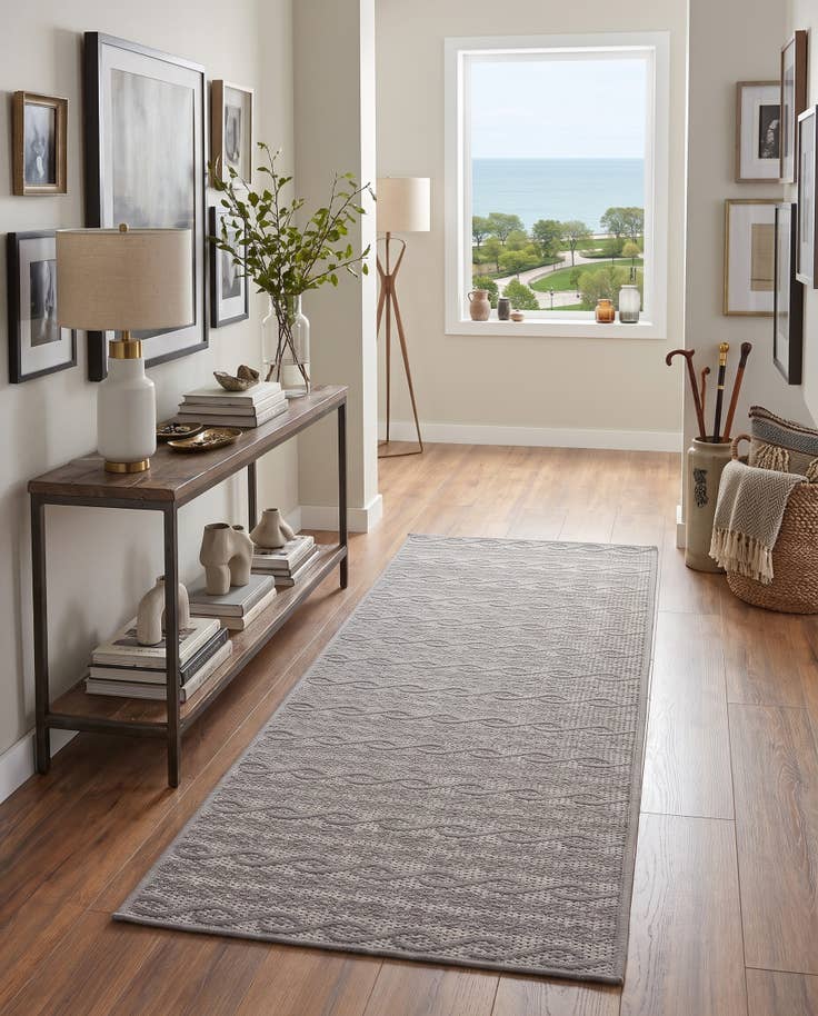 Detail image of 2' 2 x 6' Easy-Clean Modern Indoor / Outdoor Runner Rug