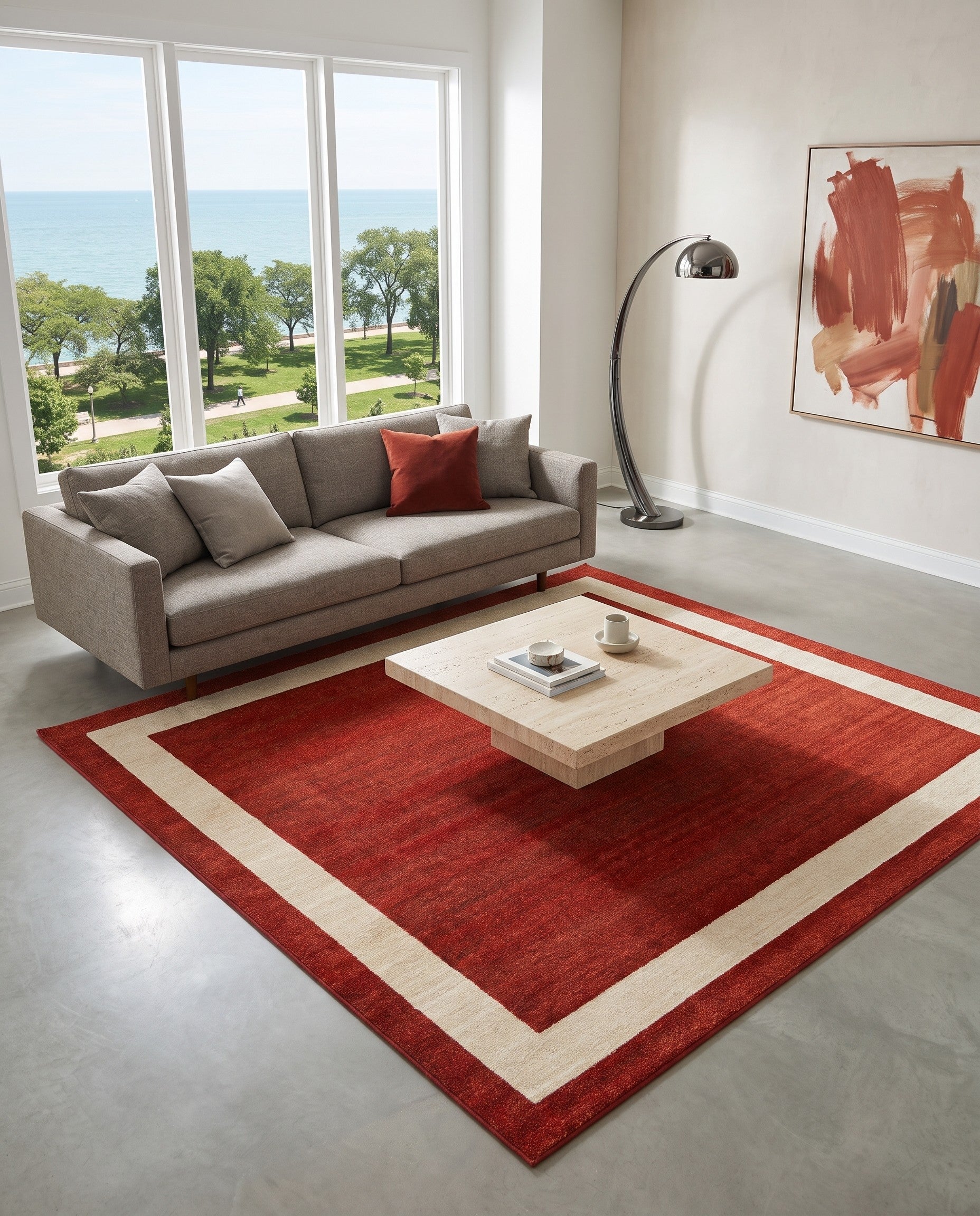 Terracotta Angelica Square Rug