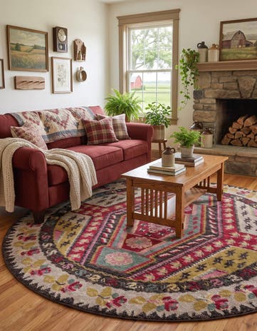 Washable Mesa Round Rug