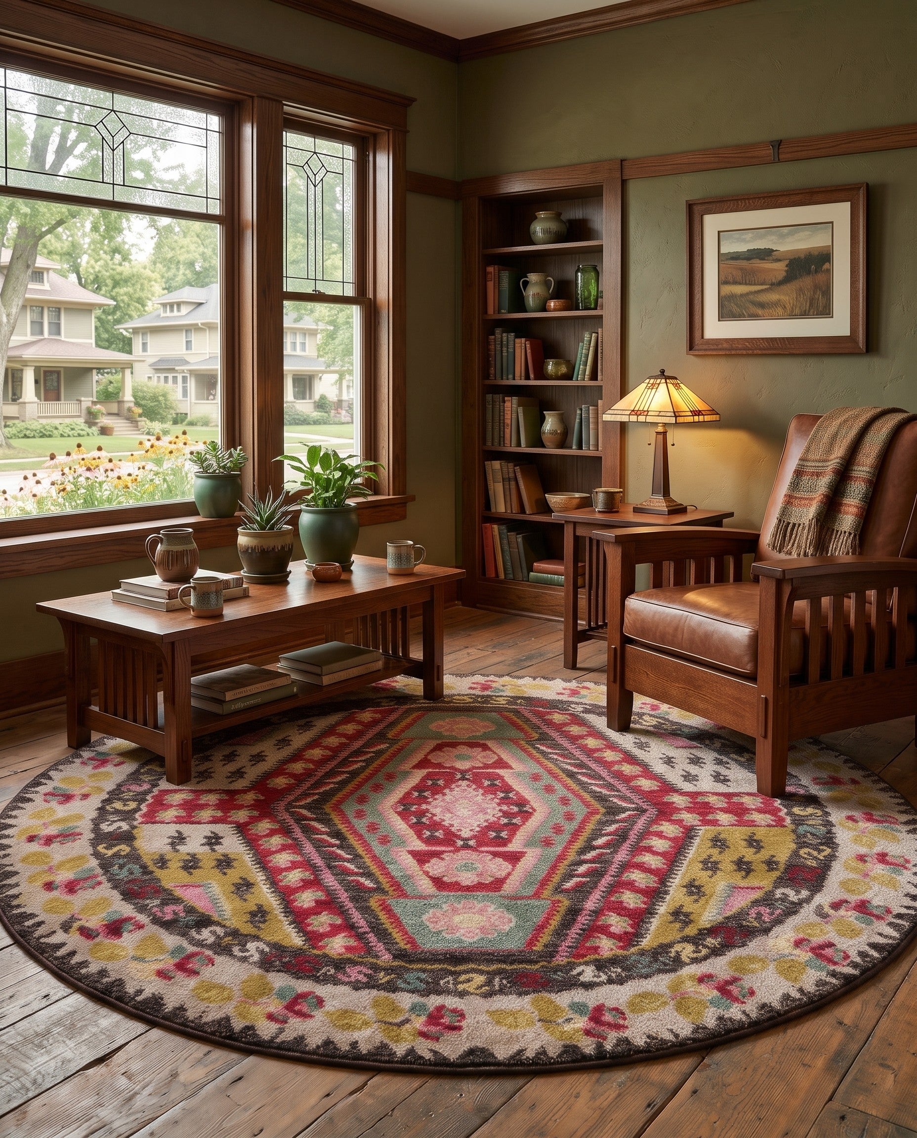 8' x 8' Washable Mesa Round Rug