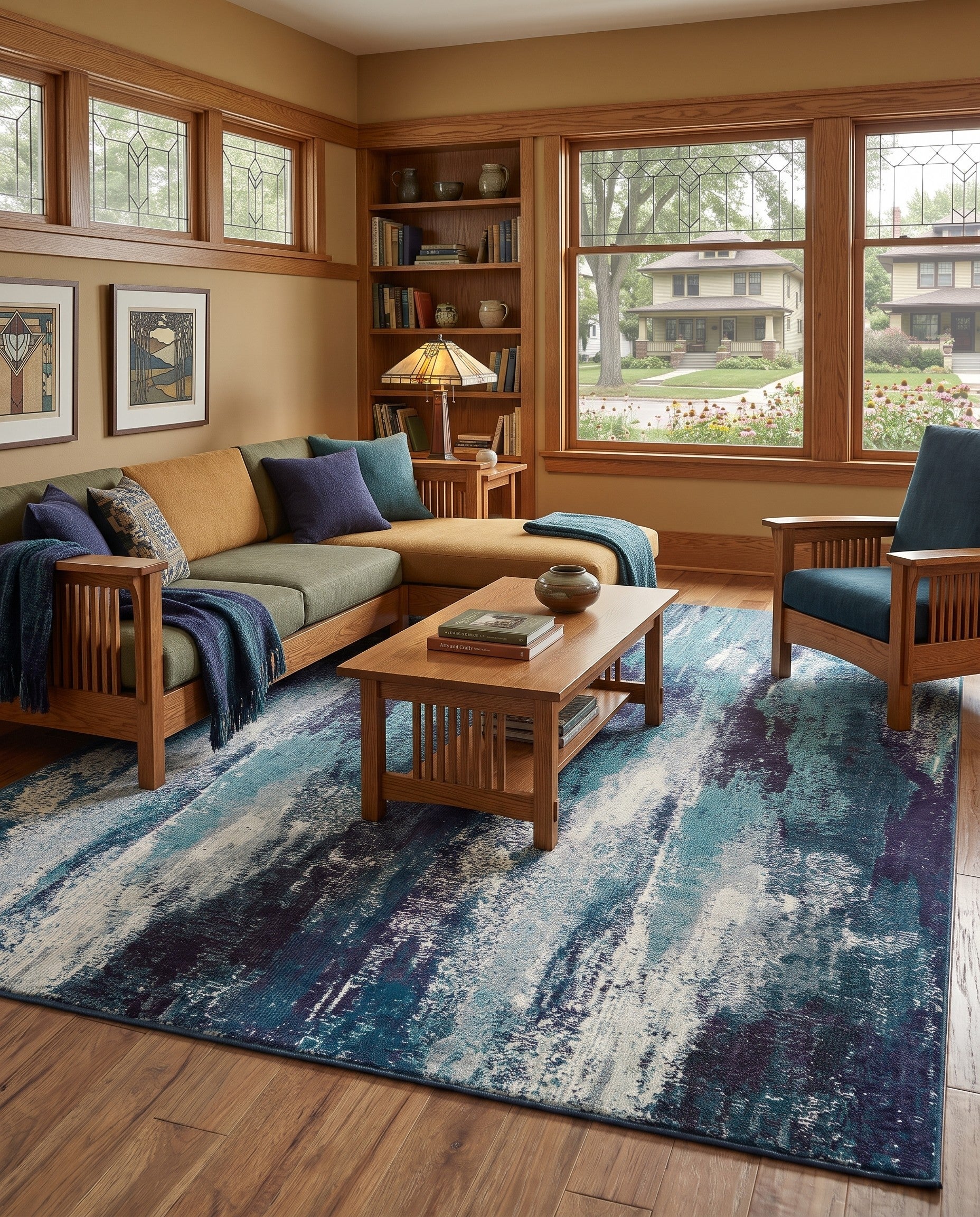 Blue Washable Sevilla Rug