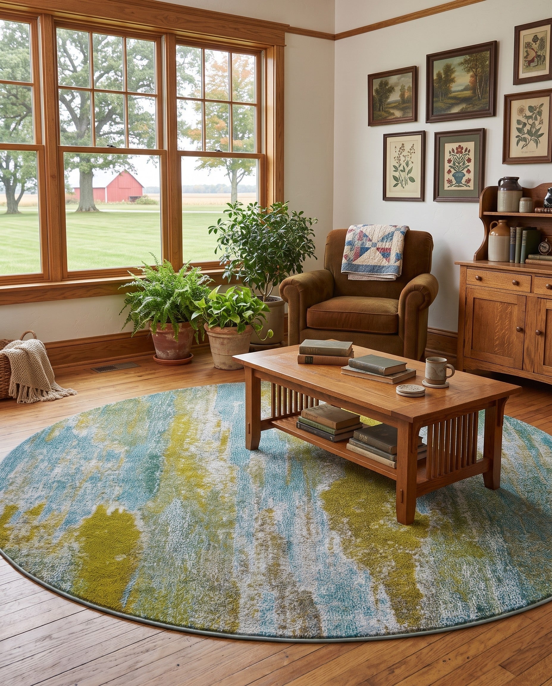 6' x 6' Washable Sevilla Round Rug