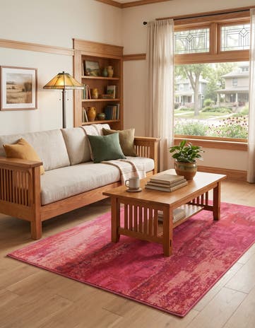 Pink Washable Sevilla Rug