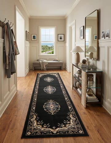 Black Amaya Runner Rug