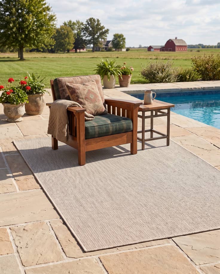 Detail image of 4' x 6' Easy-Clean Solid Indoor / Outdoor Rug