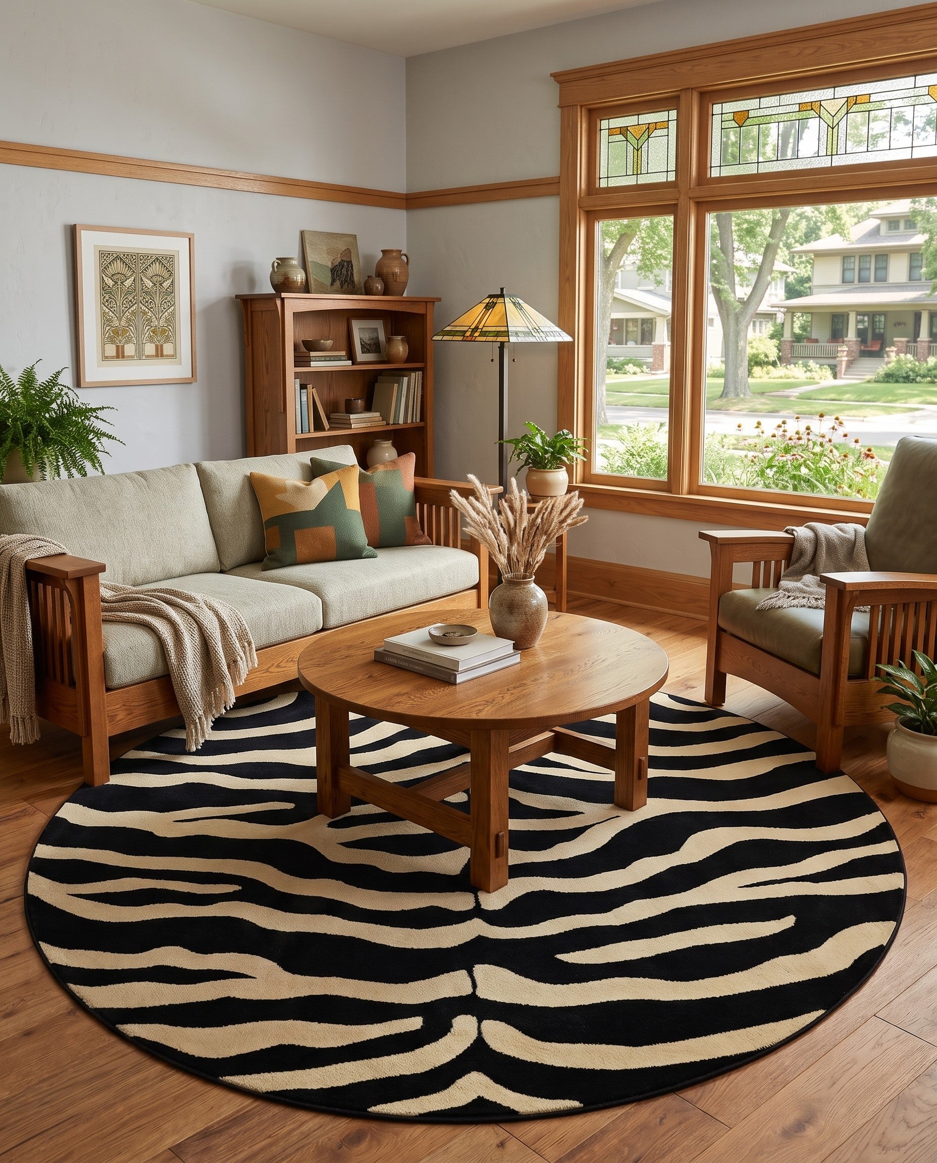 Black Savannah Round Rug