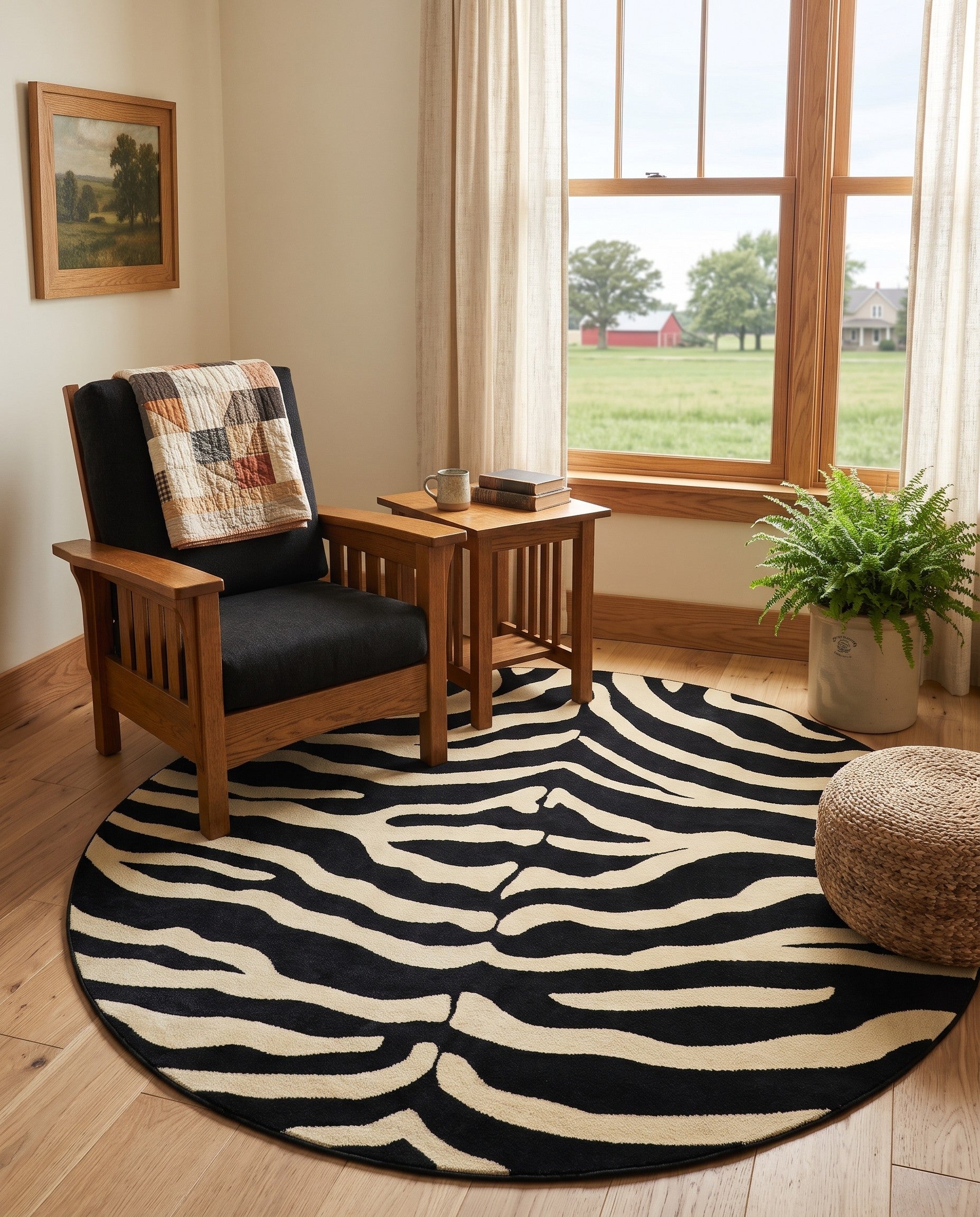 7' 10 x 7' 10 Savannah Plainsong Round Rug