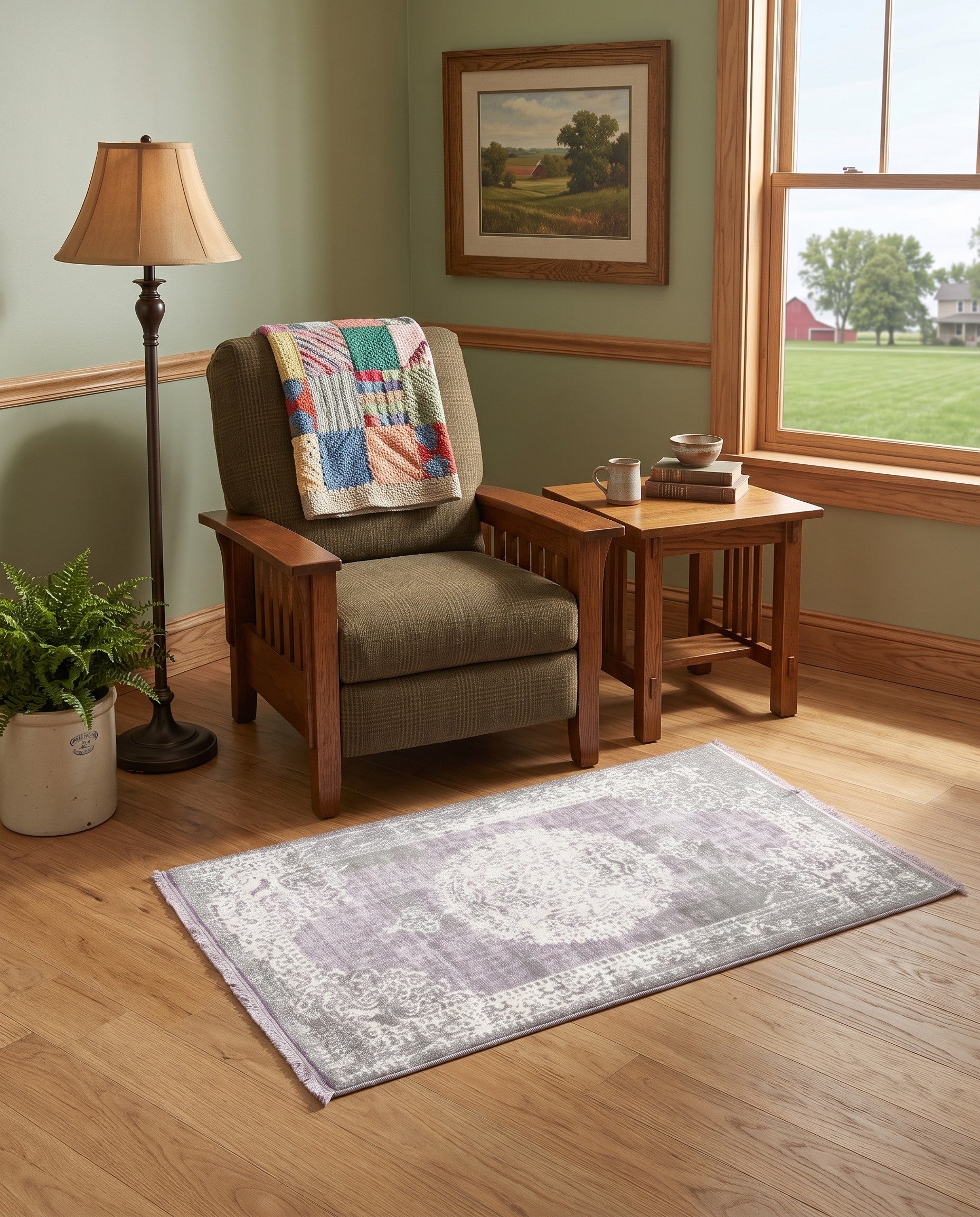 Purple Modern Classical Rug