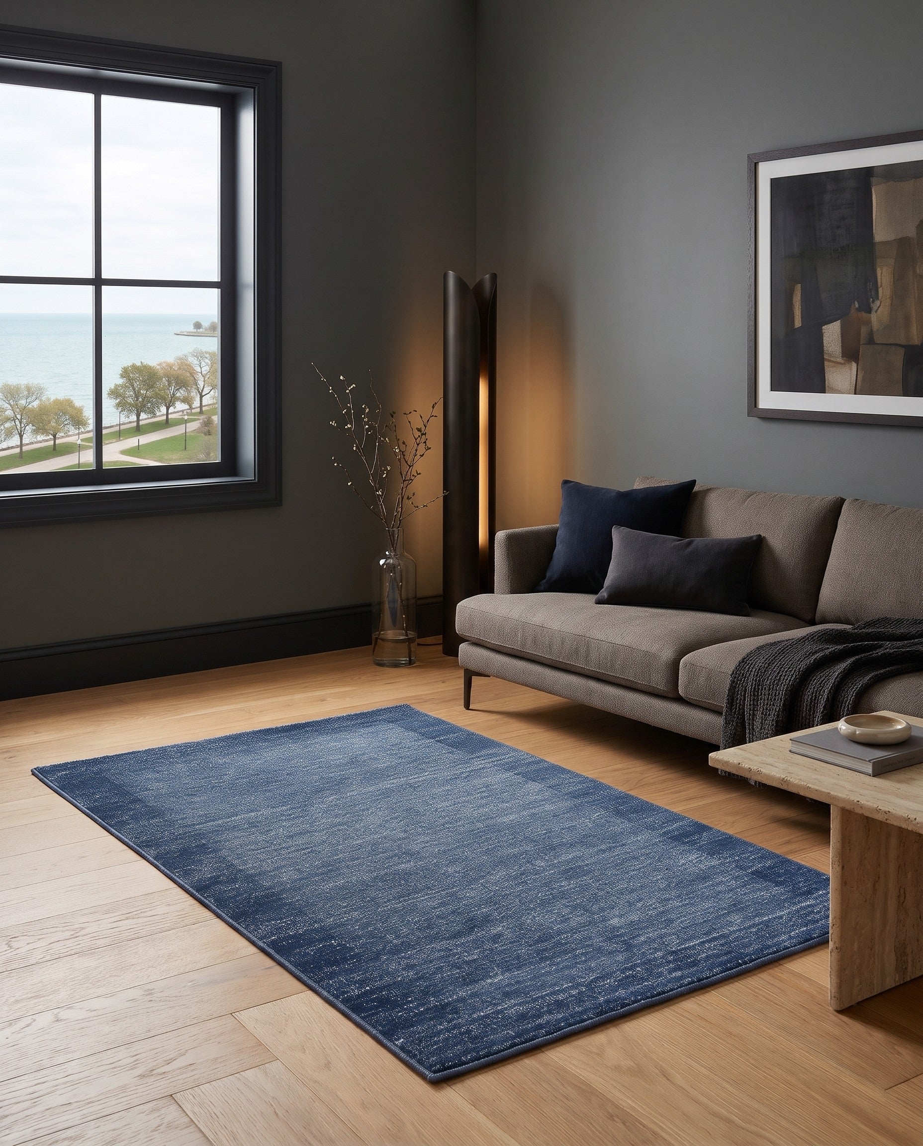 Navy Blue Angelica Rug