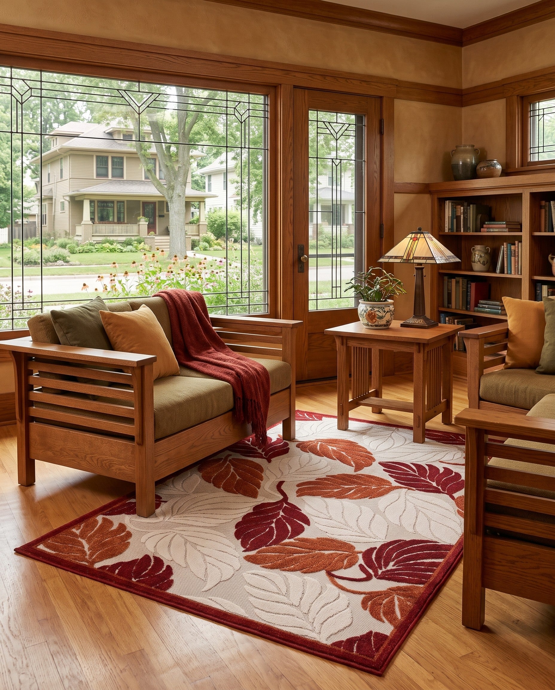 4' x 6' Easy-Clean Giselle Botanical Indoor / Outdoor Rug