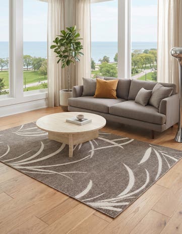 5' x 8' Easy-Clean Botanical Indoor / Outdoor Rug