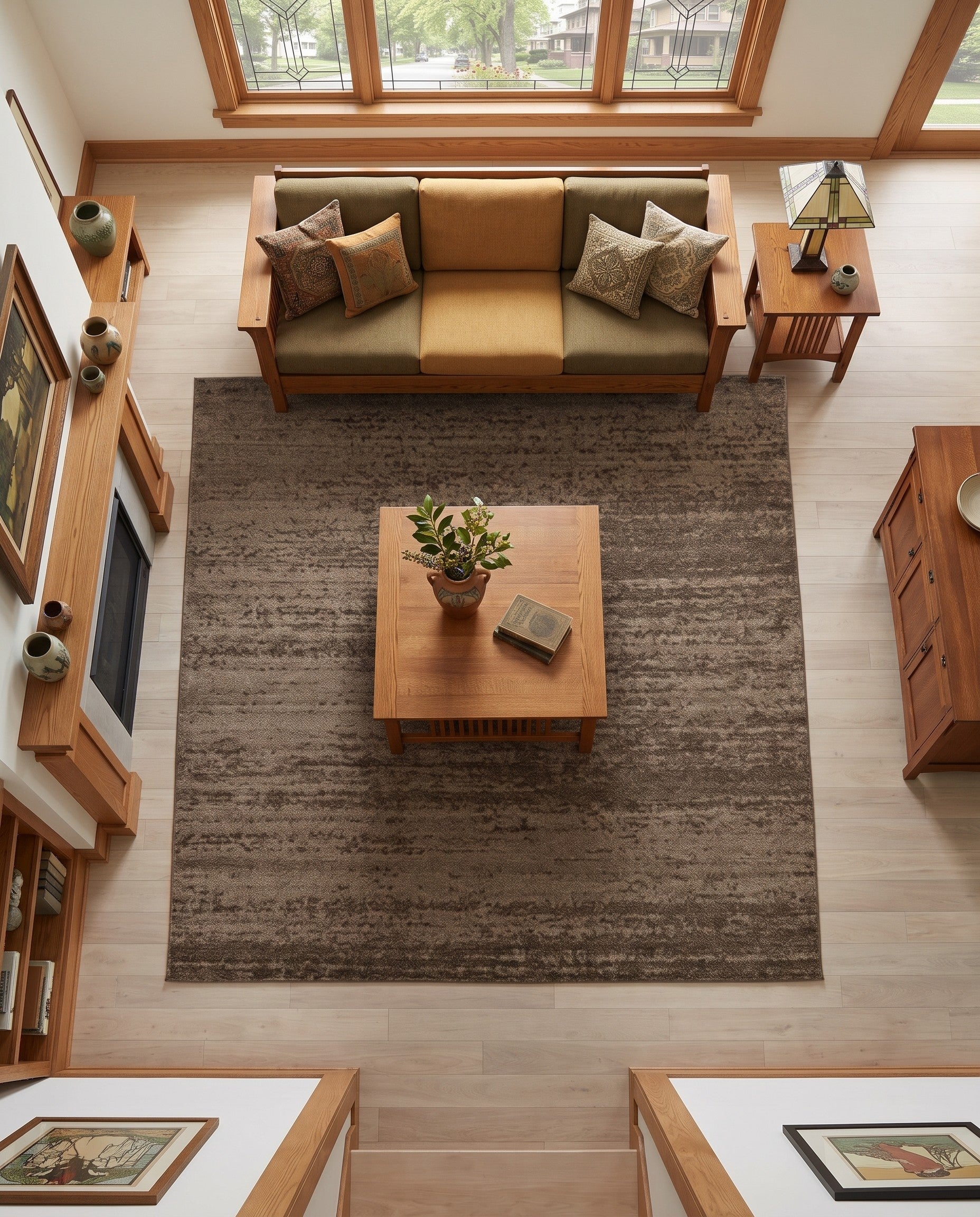 Brown Angelica Square Rug