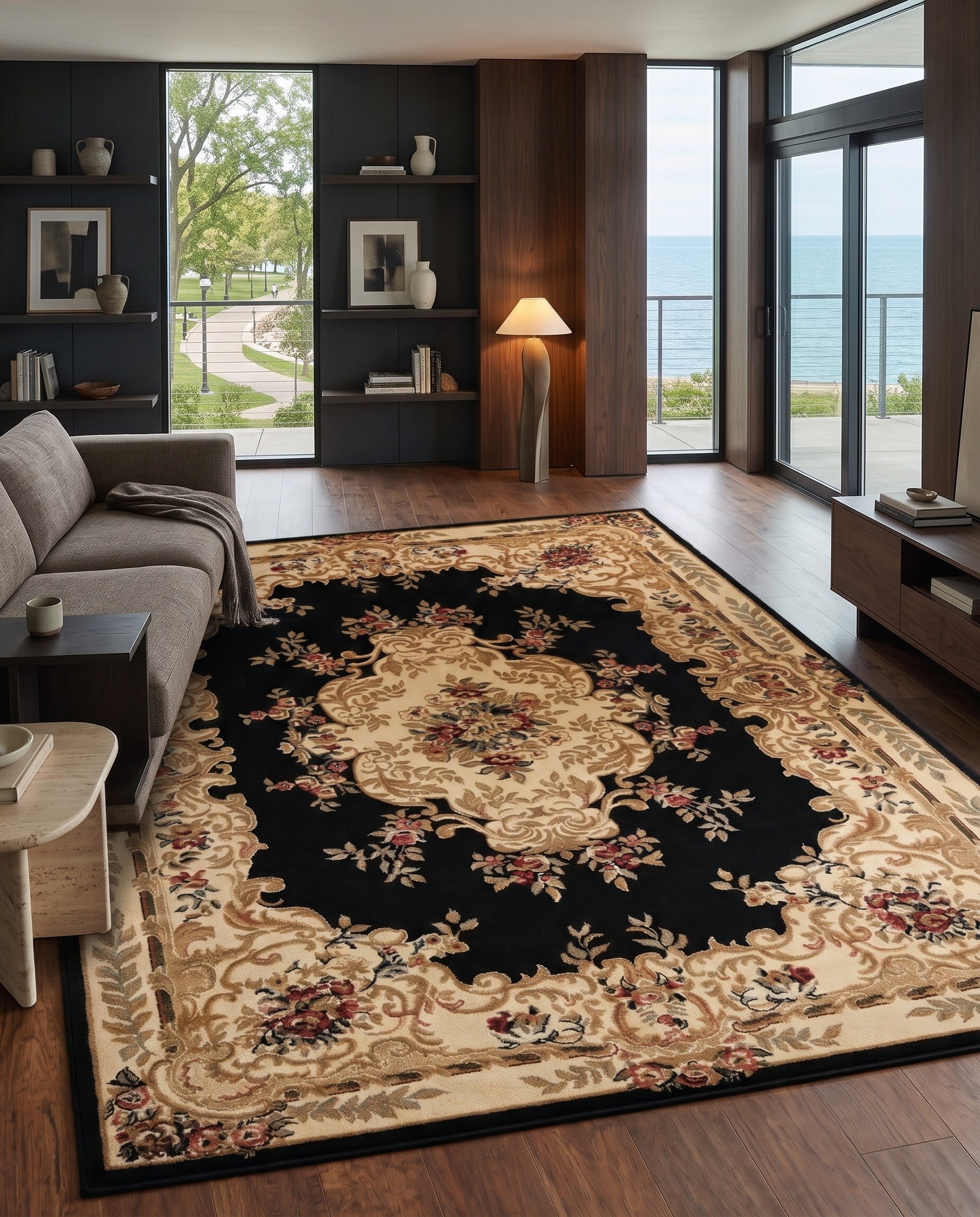 Black Chateau Rug