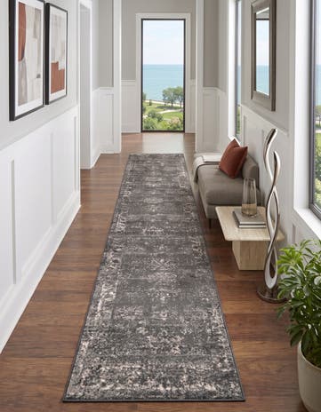 Dark Gray Monte Carlo Runner Rug