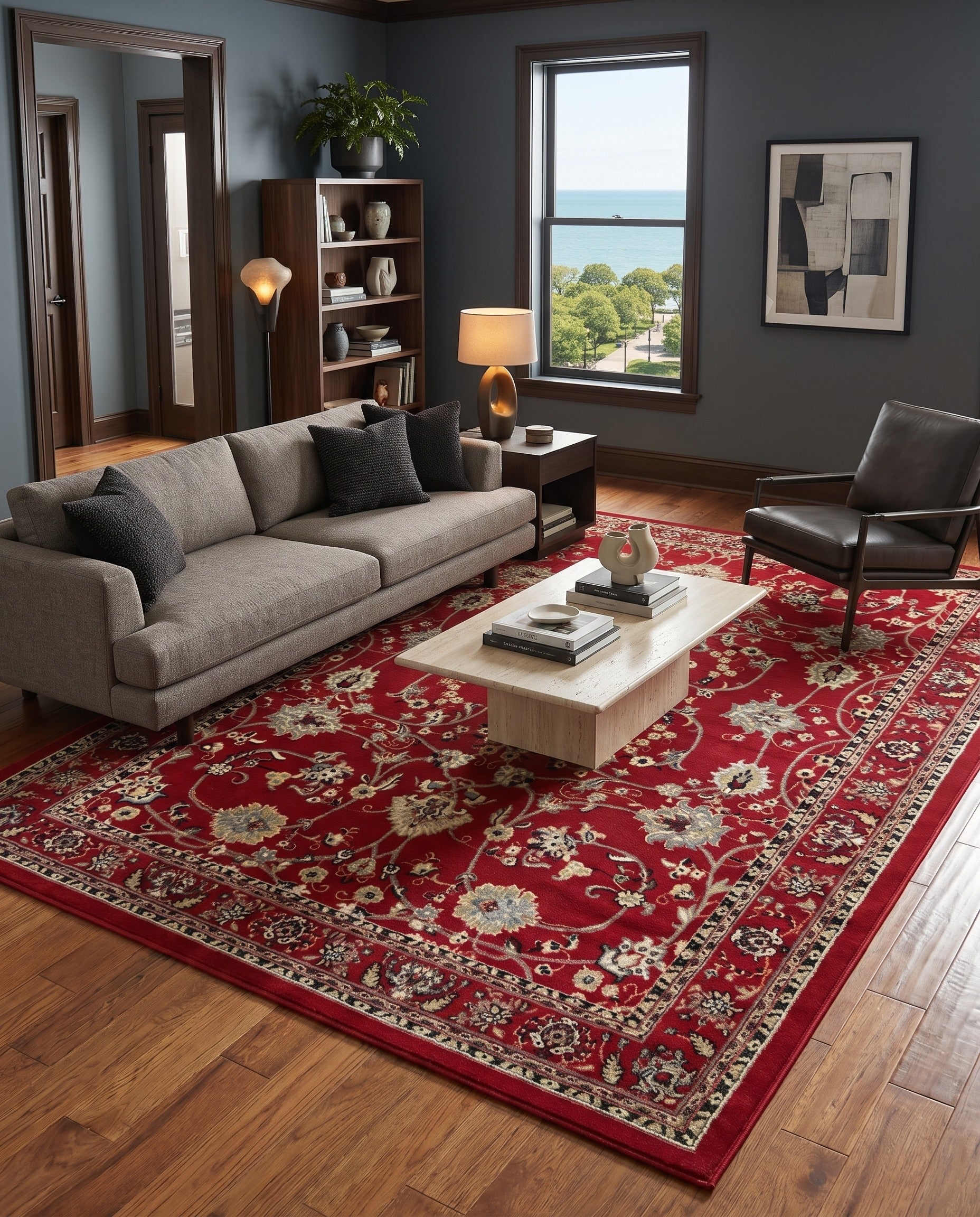 Red Yasmin Everhart Rug