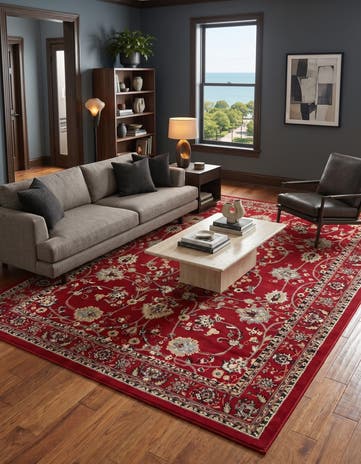 Red Yasmin Everhart Rug