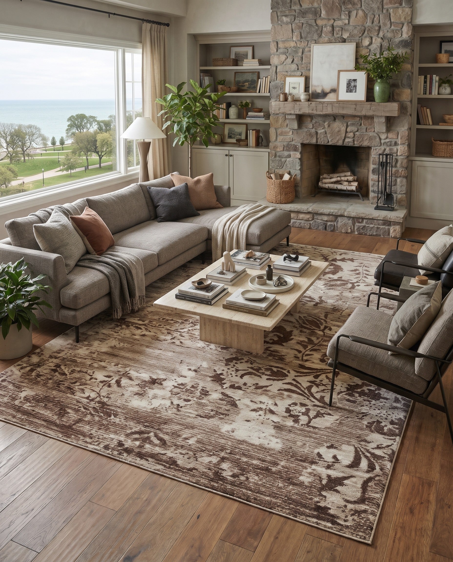 Chocolate Brown Nepal Rug