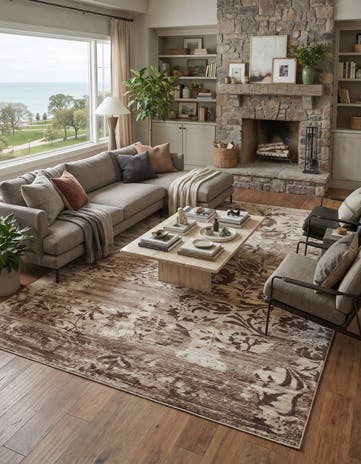 Chocolate Brown Nepal Rug