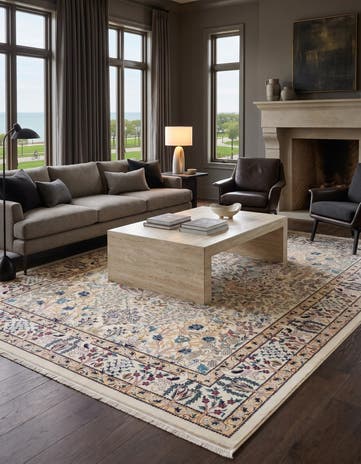 Ivory Nain Design Rug