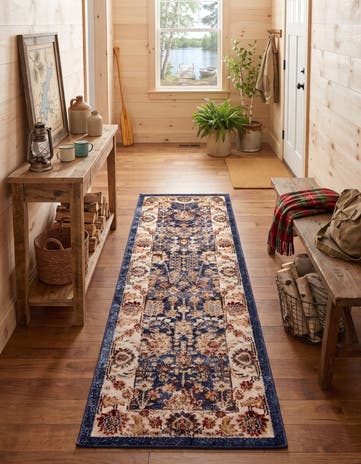 Light Blue Eden Runner Rug