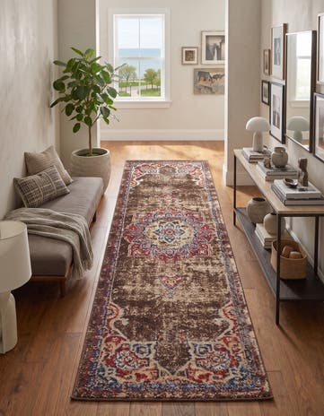 Chocolate Brown Eden Runner Rug