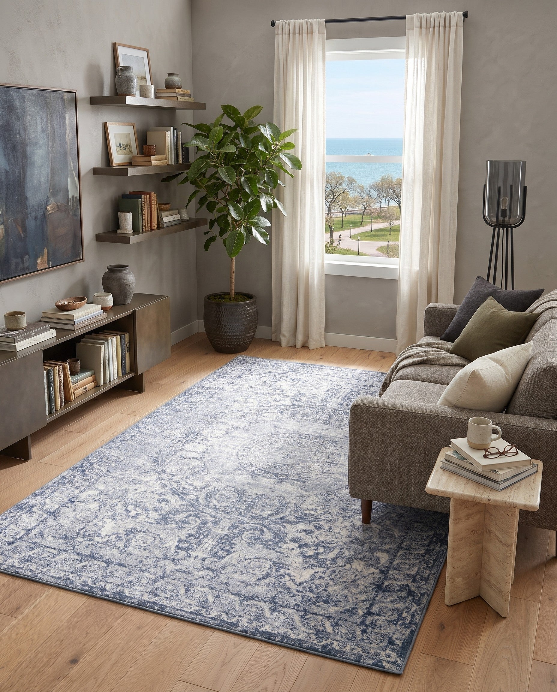 Dark Blue Eliza Rug