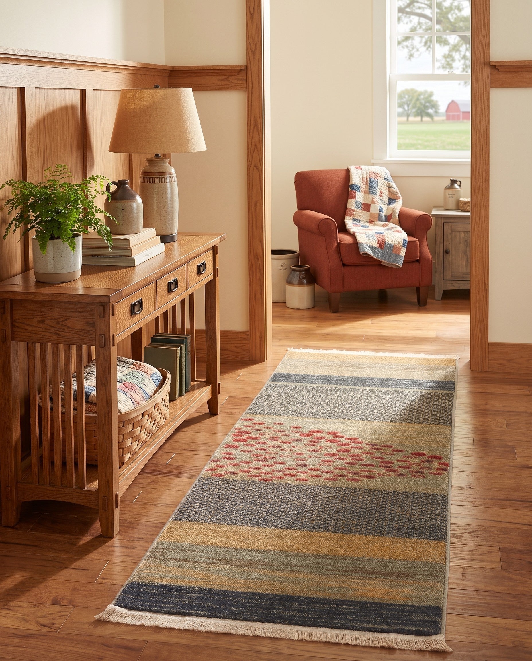 Blue Kashkuli Gabbeh Runner Rug