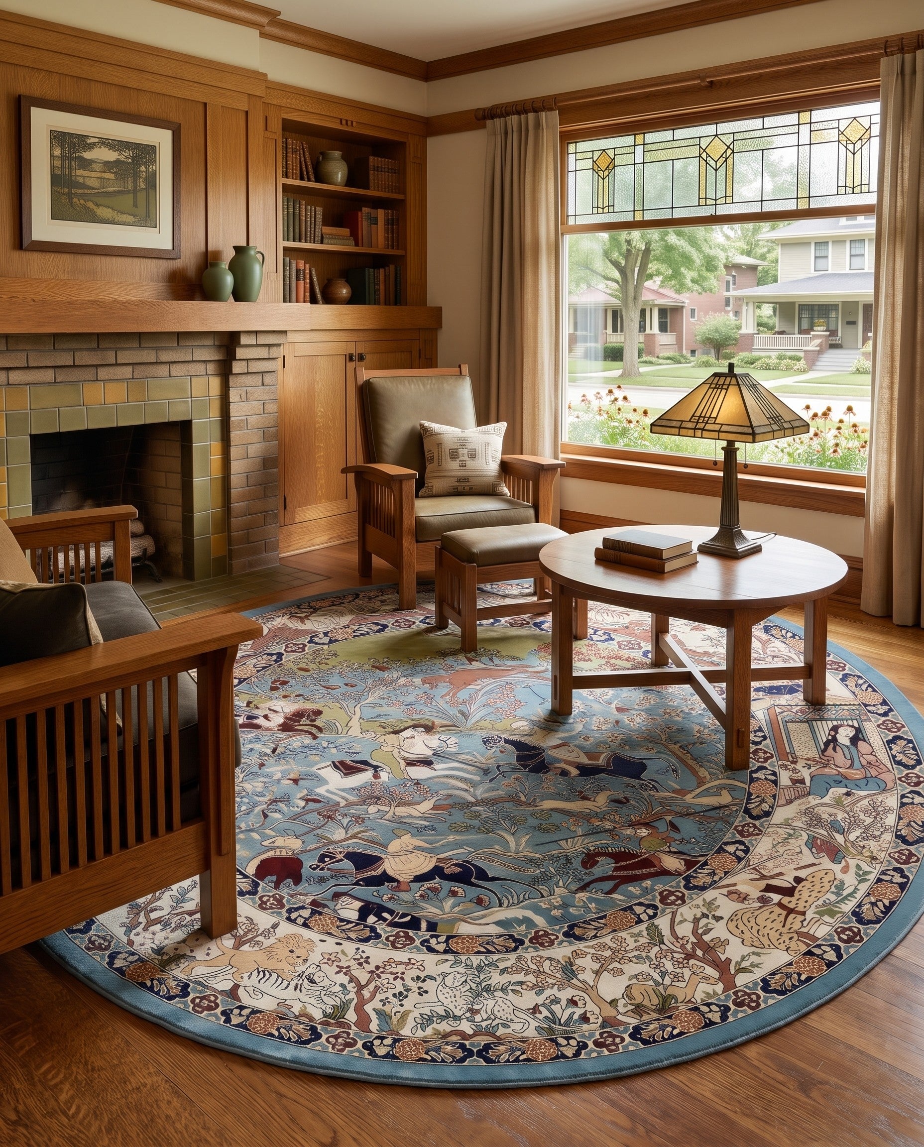10' x 10' Nain Design Round Rug