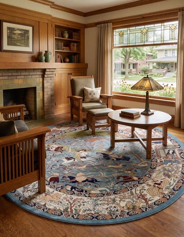 10' x 10' Nain Design Round Rug