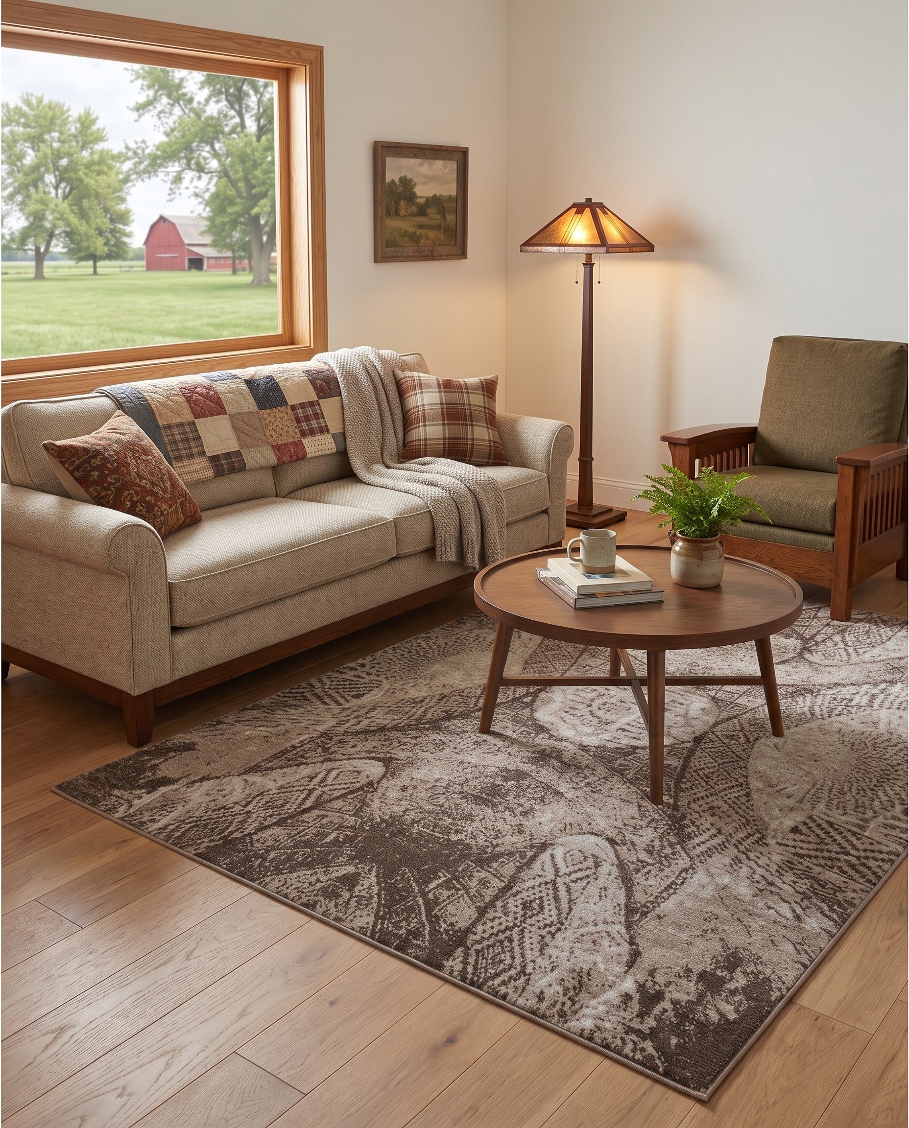 Brown Monte Carlo Rug