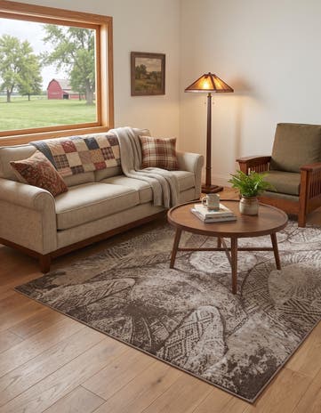 Brown Monte Carlo Rug