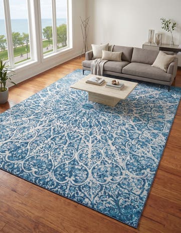 Turquoise Monte Carlo Rug