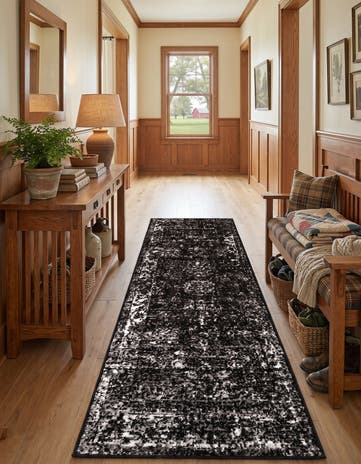 Black Monte Carlo Amelie Runner Rug