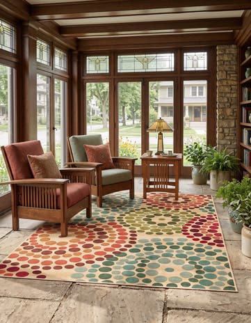 4' x 6' Easy-Clean Modern Indoor / Outdoor Rug