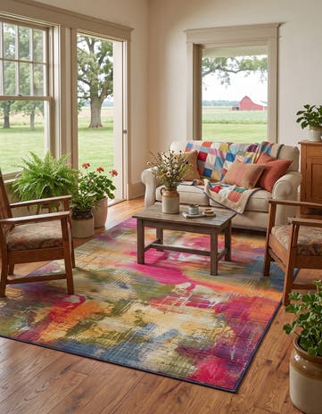 Easy-Clean Modern Indoor / Outdoor Rug