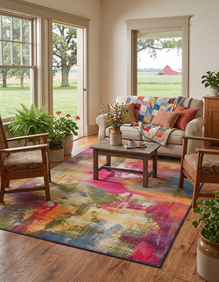 4' x 6' Easy-Clean Modern Indoor / Outdoor...