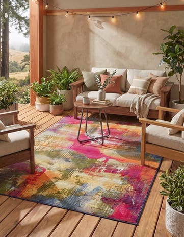 Easy-Clean Modern Indoor / Outdoor Rug