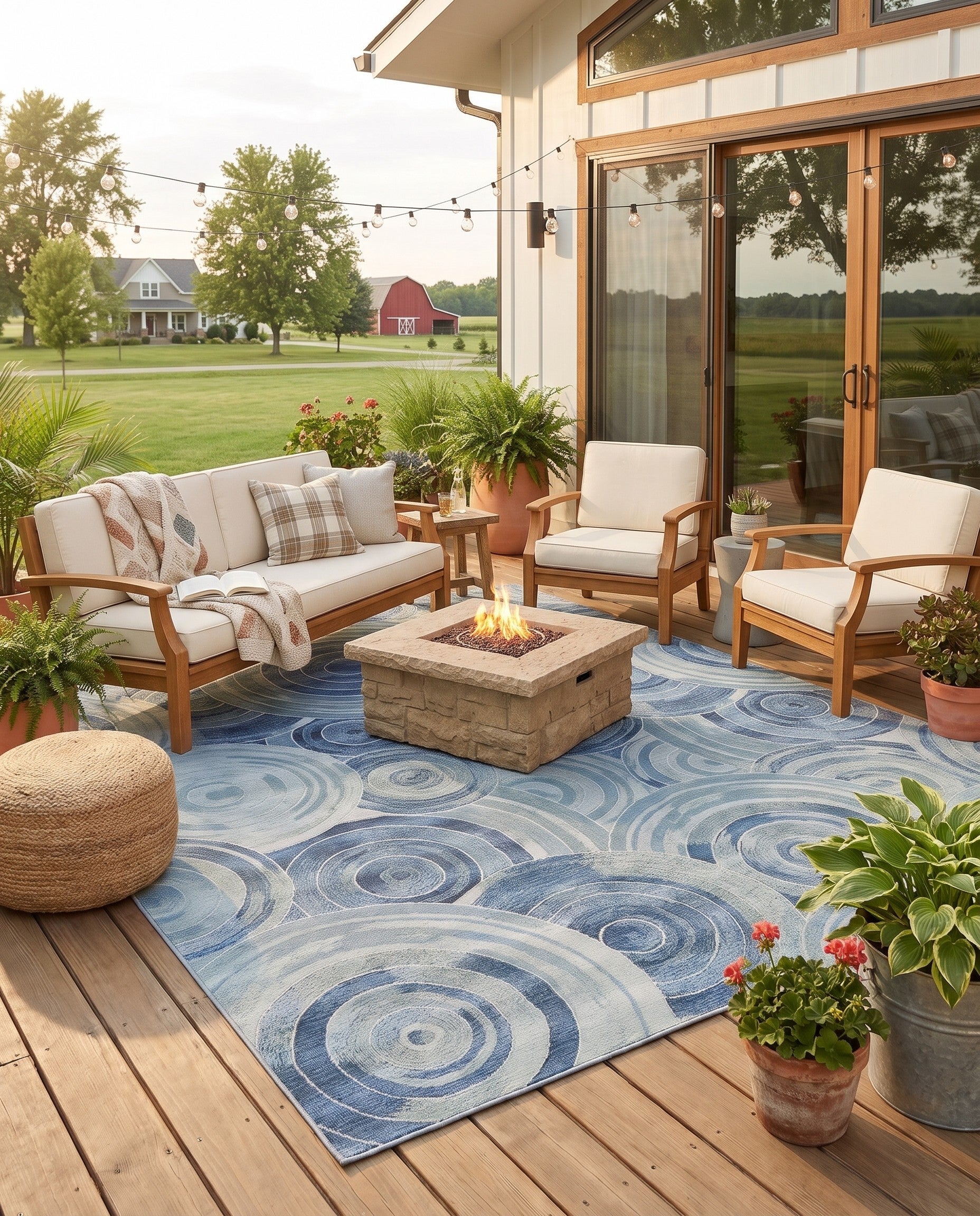 8' x 11' 4 Easy-Clean Modern Indoor / Outdoor Rug