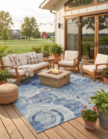 8' x 11' 4 Easy-Clean Modern Indoor / Outdoor Rug