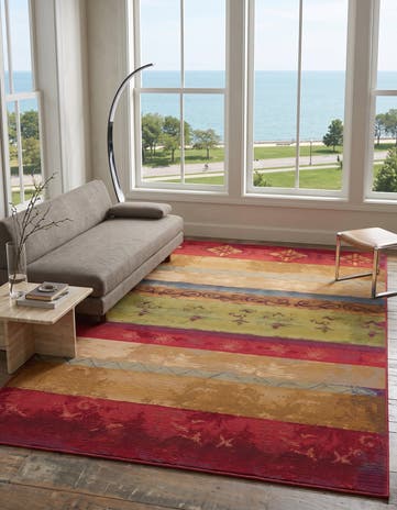 5' 3 x 8' Easy-Clean Modern Indoor / Outdoor Rug