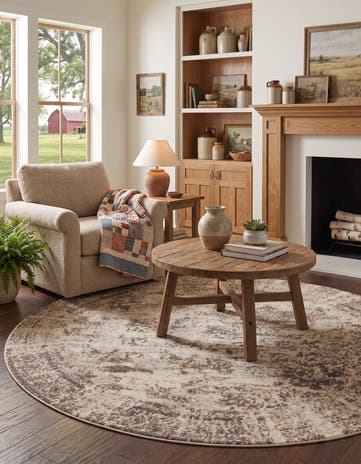 Cream Mojave Round Rug