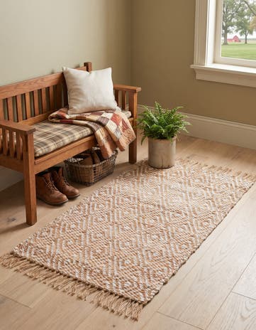 Natural Hand Woven Braided Jute Rug
