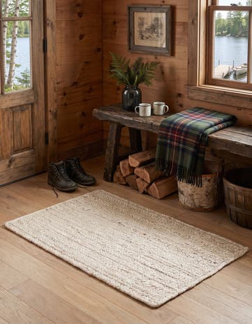 2' x 3' 1 Handmade Braided Jute Rug