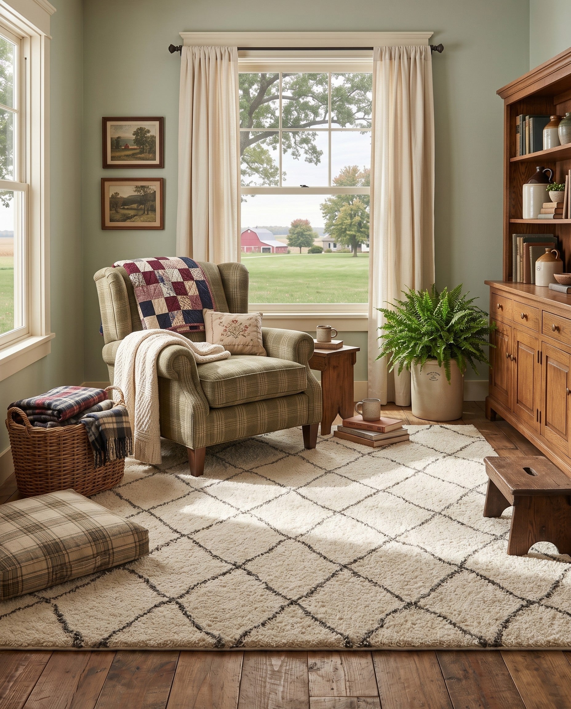 Pure Ivory Moroccan Shag Rug